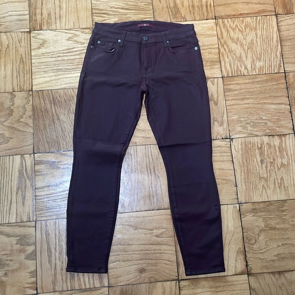 7 for all mankind maroon pants size 30